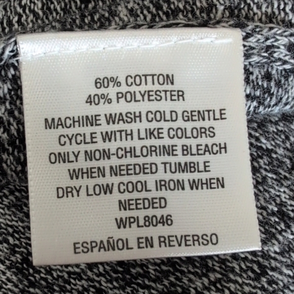 Style & Co Fringed Open-Front Sweater Cardigan Women's Size Small Grey/Black - Picture 4 of 8